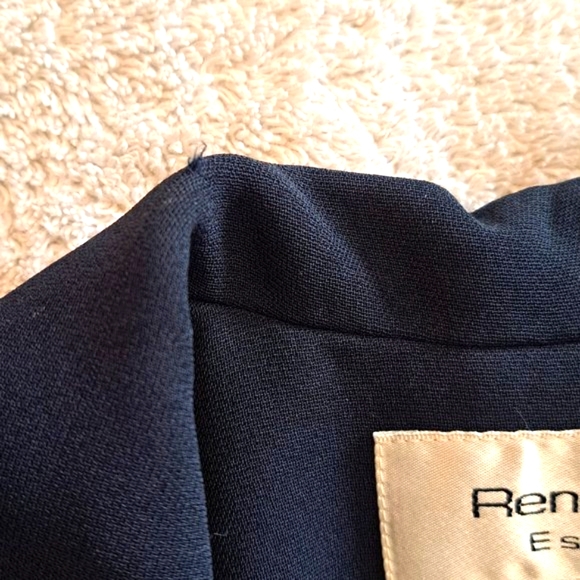 NEW Rena Rowan Navy Blue Blazer Suit Jacket Size 10 - Picture 7 of 7